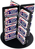Marketing Holders Rotating Business Card Holder 32 Pocket Clear Acrylic Pockets and Black PVC Backing Counter Organizer for 3.5" x 2" Gift Cards - Image 2