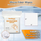 6" x 6" Durable & Absorbent Microfiber Wipes (100 Pcs, 200GSM) - Image 2
