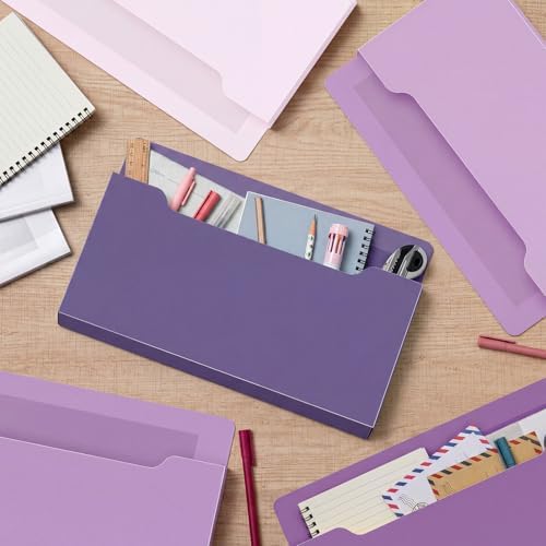 Fuutreo Magnetic Wall File Holder,6pcs,Violet Color,Horizontal-large - Image 4