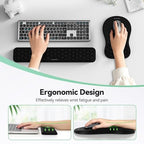 TECKNET Keyboard Wrist Rest and Mouse Pad 2 in 1 Set with Wrist Support - Image 2