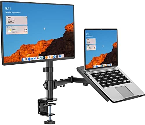 WALI Laptop and Monitor Stand for 17" Notebook and 27" Screen by WALI