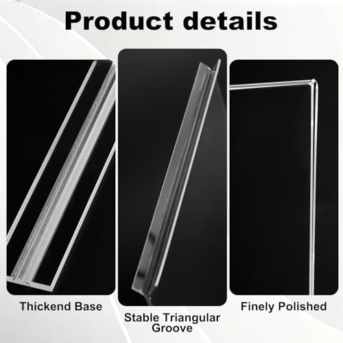 xydstay 8.5 x 11 Acrylic Sign Holder 6 pack, Clear Table Display Stand - Image 4
