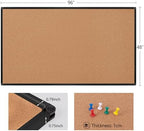 Extra Large Cork Bulletin Board 96" X 48", Black Aluminum Framed 8'x4' Corkboard for Wall, Wall Mounted Notice Pin Board with 18 Push Pins for School, Home & Office - Image 6