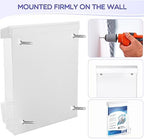 Barydat 8.5 x 11 Inch Outdoor Brochure Holder with Lid Acrylic, Wall Mount Waterproof with Business Card Holder, Clear Literature Box with 4 Screws for Pamphlet Flyer Map Document Display - Image 4