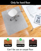 BARoyal Office Chair Mat for Hardwood Floor Under Desk Computer Rolling Chair Mat for Wood/Tile Floor Non-Slip Heavy Duty Desk Rug PVC Plastic Hard Floor Protector 30" x 48"(Mist) - Image 2