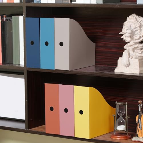 Colarr 48 Pcs Cardboard Magazine File Holder Book Bins, Sweet Color - Image 6