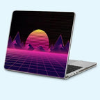 Case for MacBook Air 13.6 Inch M5 2026 M4 (2025) M3 (2024) & M2 (2022) - Aesthetic Clear Hard Shell Skin Ultimate 6-in-1 Bundle with TPU Keyboard Cover, 2X USB-C Adapters, Retro Synthwave - Image 5