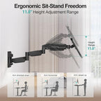 MOUNT PRO Long Laptop Wall Mount, 28" Extended Wall Mount Laptop Holder - Image 7