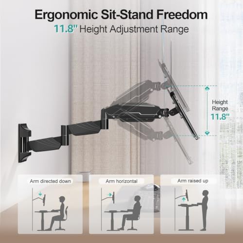 MOUNT PRO Long Laptop Wall Mount, 28" Extended Wall Mount Laptop Holder - Image 7
