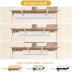 Under Desk Cable Management Tray No Drill, 28Inch Cable Management,White - Image 5