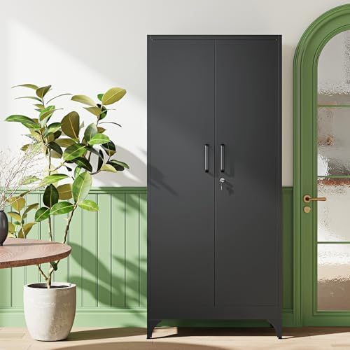 Letaya 71" H Metal Storage Cabinet with 2 Doors and 4 Shelves,Tall Kitchen Pantry Cabinets,Utility Pantry Organizers for Cupboard/Dining/Bathroom/Home Office/Garage, Steel Tool Cabinets - Image 7