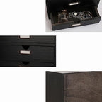 Small Wooden Drawers Wooden Box with Drawer Black - Image 7