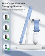 30W Fast Charging Station for Apple Devices - ADADPU 3 in 1 USB C Charger Stand for iPhone 17 16 15 Pro Max Plus & AirPods 4,Wireless Charger Dock Compatible with Apple Watch Ultra/10/9/8/7/6/5/4/3/SE - Image 4