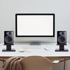 Computer/Bookshelf Desktop Speaker/Studio Monitor Stands | 33 lb Load Capacity, Medium-Density Fiber Core, Cable Clips and Ties, 9.3" x 7.3" Top Platform - Image 5