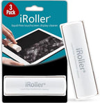iPad Screen Cleaner by iRoller - Pack of 3 - No Need for Spray or Wipes, Liquid Free - Reusable & Washable -Portable Phone Screen Cleaner for Touchscreen- Ideal for Smartphone, Macbook, Monitor - 3.5" by iRoller