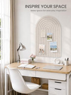 Large Arched Felt Bulletin Board 35.4''×23.6'', Oatmeal - Image 6