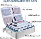 BALEINE Fireproof Document Box with Lock, Waterproof Fire Safe File Bag - Image 2