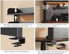 23.6 Inch Clip-on Desktop Organizer Bookshelf with Pegboard, Desk Shelf Organizer, Multipurpose Computer Desk Desktop Bookshelf, Desk Extender Pegboard Clamp, Desktop Display (Black) - Image 6