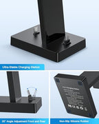 30W Fast 3 in 1 Charging Station for Apple Devices - ADADPU USB C Charger Stand for iPhone 17 16 15 Pro Max Plus & AirPods 4,Wireless Charger Dock Compatible with Apple Watch Ultra/10/9/8/7/6/5/4/3/SE - Image 6