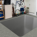 Area Floor Mat for Home, 4'×6' Translucent Black No Slip Waterproof Vinyl Area Rug for Hard Floor, Spill Resistant Floor Protector Cover for Kitchen, Easy Clean Splat Mat for Under High Chair by ZPAIAreaFloorProtector