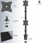 VIVO Dual Monitor Desk Mount Stand with Height Adjustment and VESA Plates for 2 LCD Ultrawide Screens up to 34 inches, Stacked Array, STAND-V002R - Image 3