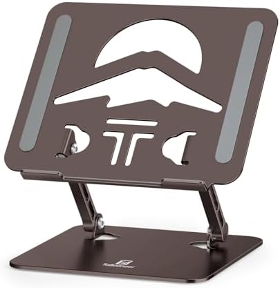 Z-Shaped Laptop Stand for Desk Fits 10"-16" Notebook Coffee Brown by ToBeoneer