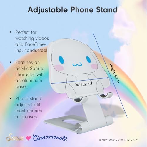 Sonix x Sanrio Character Phone Stand | Adjustable Cell Phone Holder, Desk Stand, Dock | Cinnamoroll - Image 5