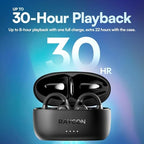 Raycon Everyday Clip On Earbuds - Open Ear Headphones, Lightweight Wireless Earbuds Bluetooth, Sweat & Water Resistant Earphones, Clip Earbuds with Buttons, 30 Hours Battery Life (Carbon Black) - Image 4