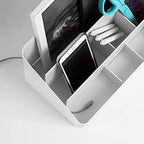 Poppin Desk Organizer with 3 Tiers, Sliding & Removable Dividers, Charging Station - All-in-One Workspace Organizer for Office Supplies, Desktop Organizer - Image 3