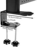 Clamp On Desk Organizer Shelf, 2 Tier Clamp-on Above or Under Desktop Storage Shelf Multipurpose Desktop Bookshelf Shelving Unit for Table Accessories (Black) - Image 7