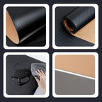 120x60cm Carbon Fiber Leather Office Desk Pad, Ultra Thin Gaming Mouse Mat - Image 2