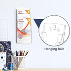 Crtiin 2 Pack 4 Tier Acrylic Brochure Holder 4 X 9 Inch, Clear Display - Image 5