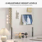 Desk Extender Steel Desktop Organizer, Desk Pegboard for Office Gaming Home, Gaming Pegboard,Pegboard for Desk,Work Desk Organizer, Standing Desk Accessories, No-Drill,A,40*80cm/16*31in - Image 5