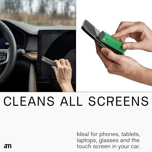 am Screen Cleaner Mist Spray with Microfiber Cloth Around – Alcohol-Free, Streak-Free Screen Cleaning Kit for Smartphones, Tablets, Laptops, Smart TVs & Car Screens, 1 Pack, Green - Image 6