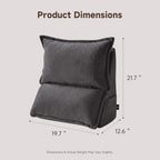 Reading Pillow for Bed, Corduroy Backrest Wedge Pillow - Image 5