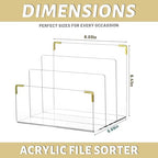 2 Pcs Acrylic Gold Office Desk Accessories Gold Sticky Note Holder - Image 3