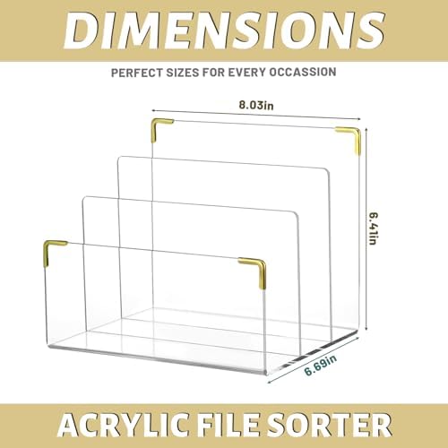 2 Pcs Acrylic Gold Office Desk Accessories Gold Sticky Note Holder - Image 3