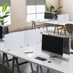 Desk Privacy Panel Acoustic Divider Panel Portable Desk Partition Desk Divider Noise Visual Isolate Table Divider for Student Study Office Library (Gray-4, 15.75" x 23.6") - Image 5
