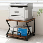Natwind 2 Tier Printer Stand,19.7''x19.7'',with Pull Out Shelf,Retro - Image 2