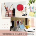 Scalloped Acrylic Pencil Holder for Desk, 3 Compartments - Image 6