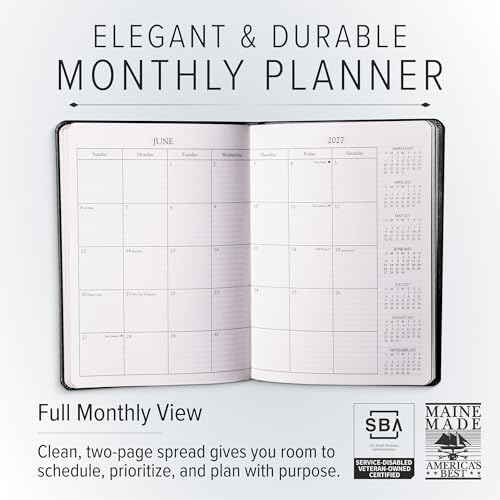 Gallery Leather Desk Monthly Planner 2026-2027 Acadia Plum - Image 2