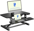 FLEXISPOT 32" Electric Standing Desk Converter, Motorized Sit to Stand Desk Riser, Height Adjustable Desktop Monitor and Laptop Workstation with Wide Keyboard Tray, Black by Unknown