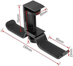 Headphone Stand PC Gaming Headphone Stand, Under Desk Dual Headset Hanger Hook Holder with Adjustable and Rotating Arm Clamp, Built in Cable Clip Organizer(Silver) - Image 2