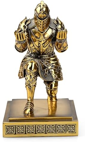 King's Guard Knight Pen Holder with a Letter Opener Desk Organizers Bronze - Image 2