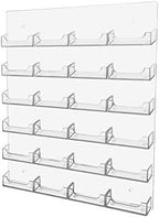Marketing Holders Wall Business Card Holder with Hanging Hardware 24 Pocket Clear Acrylic Display Holds 3.5" x 2" Horizontal Printed Gift or Appointment Cards for Medical Facilities by MarketingHolders