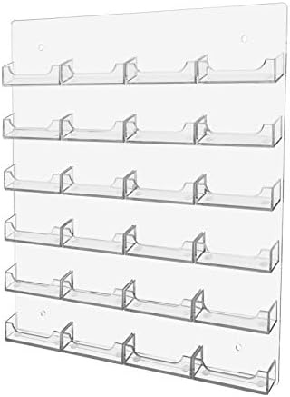 Marketing Holders Wall Business Card Holder with Hanging Hardware 24 Pocket Clear Acrylic Display Holds 3.5" x 2" Horizontal Printed Gift or Appointment Cards for Medical Facilities by MarketingHolders