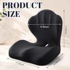 Chumia Ergonomic Seat Cushion Back Support for Office Chair Car, Black - Image 2