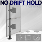 VIVO Dual Vertically Stacked Ultra-Wide Monitor Desk Mount for up to 49 inch Ultrawide Screens, Extra Tall Heavy Duty Adjustable Stand Holds 44 lbs Per Screen, Black, STAND-V202R - Image 5