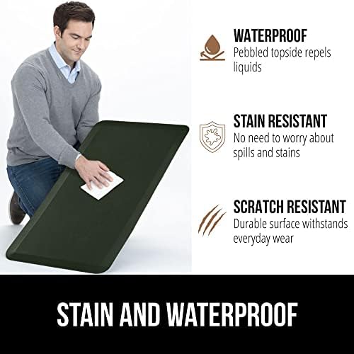 GORILLA GRIP Cushioned Antifatigue Kitchen Mat for Floor, 24x17, Green - Image 4