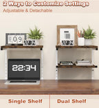 Mondazie 2-Tier Adjustable Desk Shelf Organization, White - Image 3